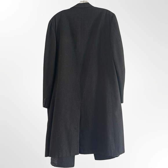 Fashion Park Hand Tailored Luxury Black Overcoat size L - Picture 3 of 11